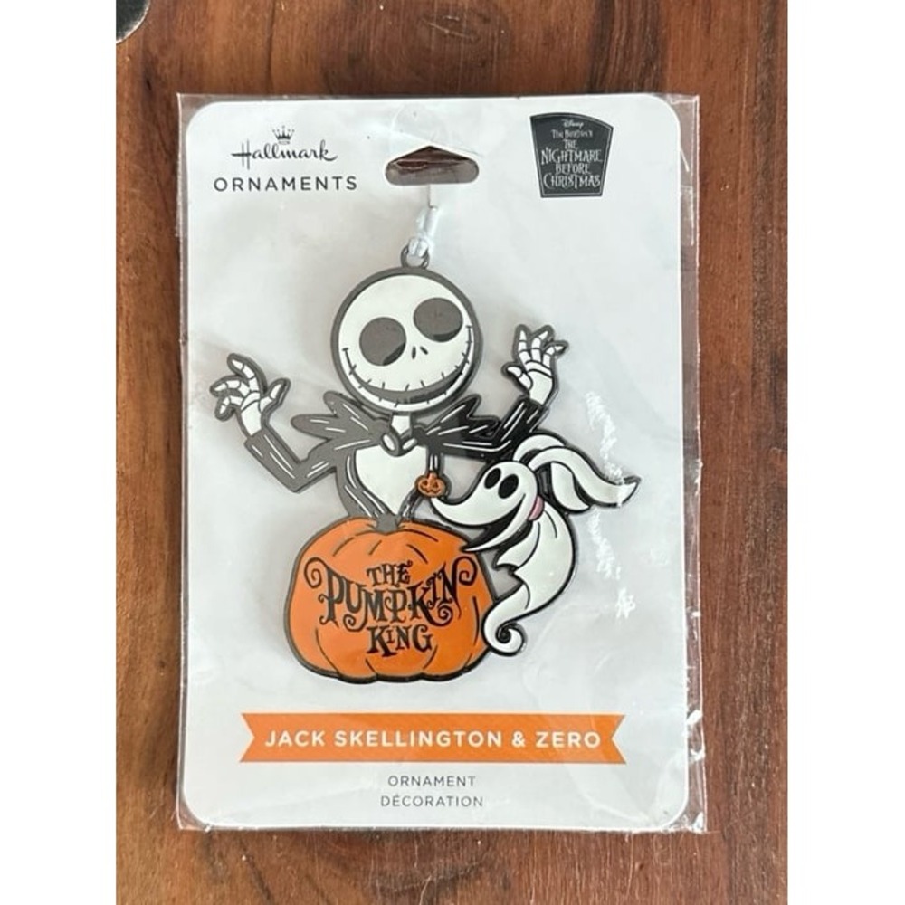 Hallmark Jack & Zero flat metal Halloween ornament 2025